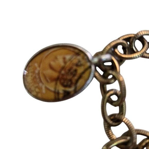 Patricia Nash NWOT World Charm Necklace Bracelet Set Goldtone Unique - Picture 13 of 16